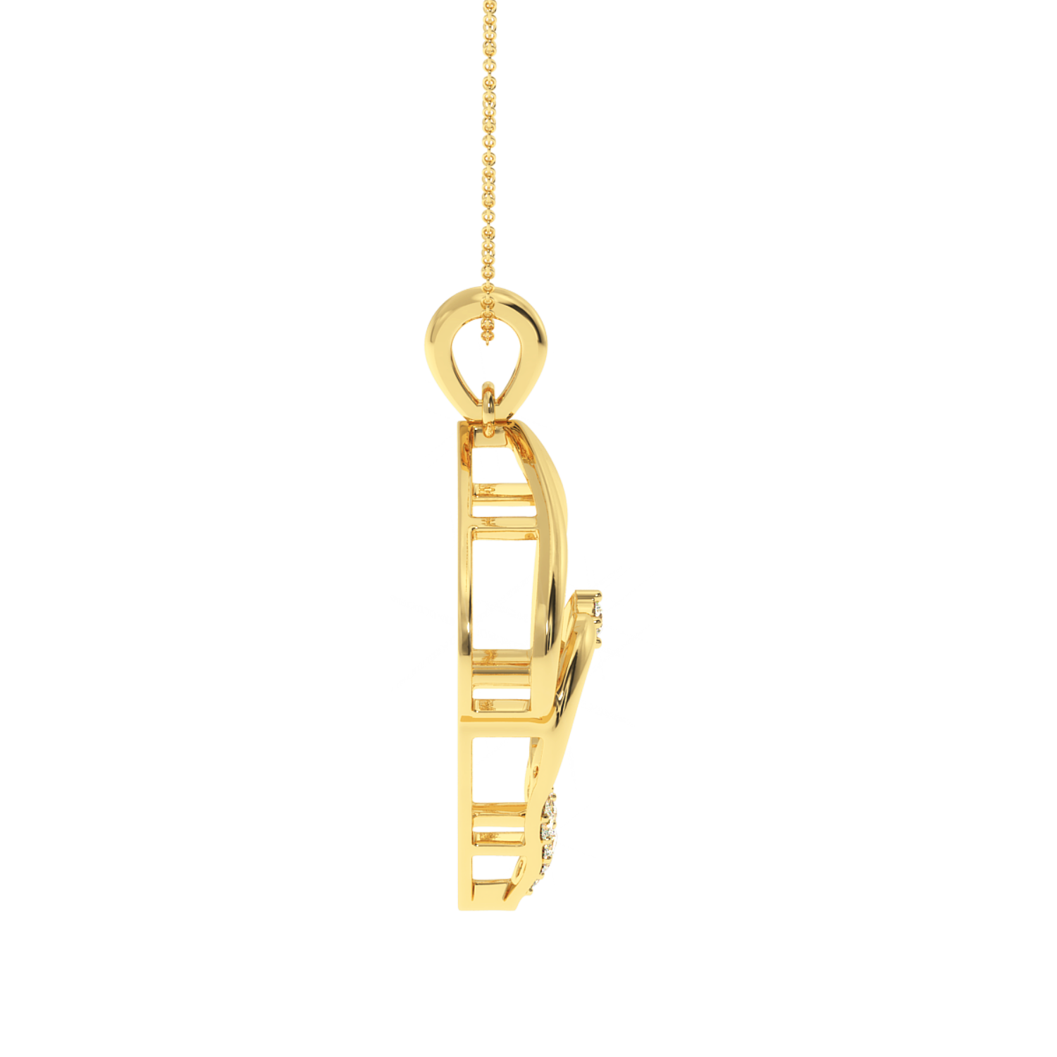 Buy Intertwined Hearts Diamond Pendant 0.13Ct| Solitairekart